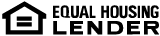 Equal Housing Lender logo with a house icon and text stating 'Equal Housing Lender'.