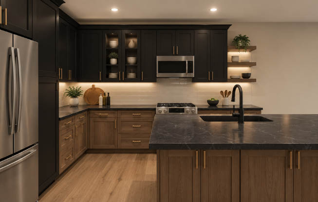 Interior design rendering for the Mountain Modern collection