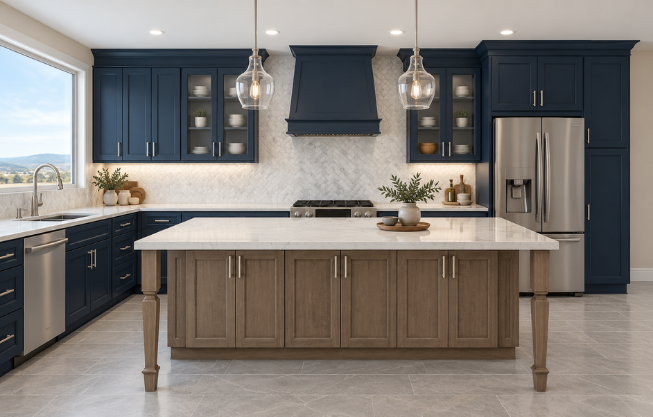 Interior design rendering for the Navy Heritage collection