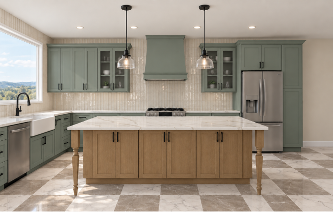 Interior design rendering for the Modern Farmhouse collection