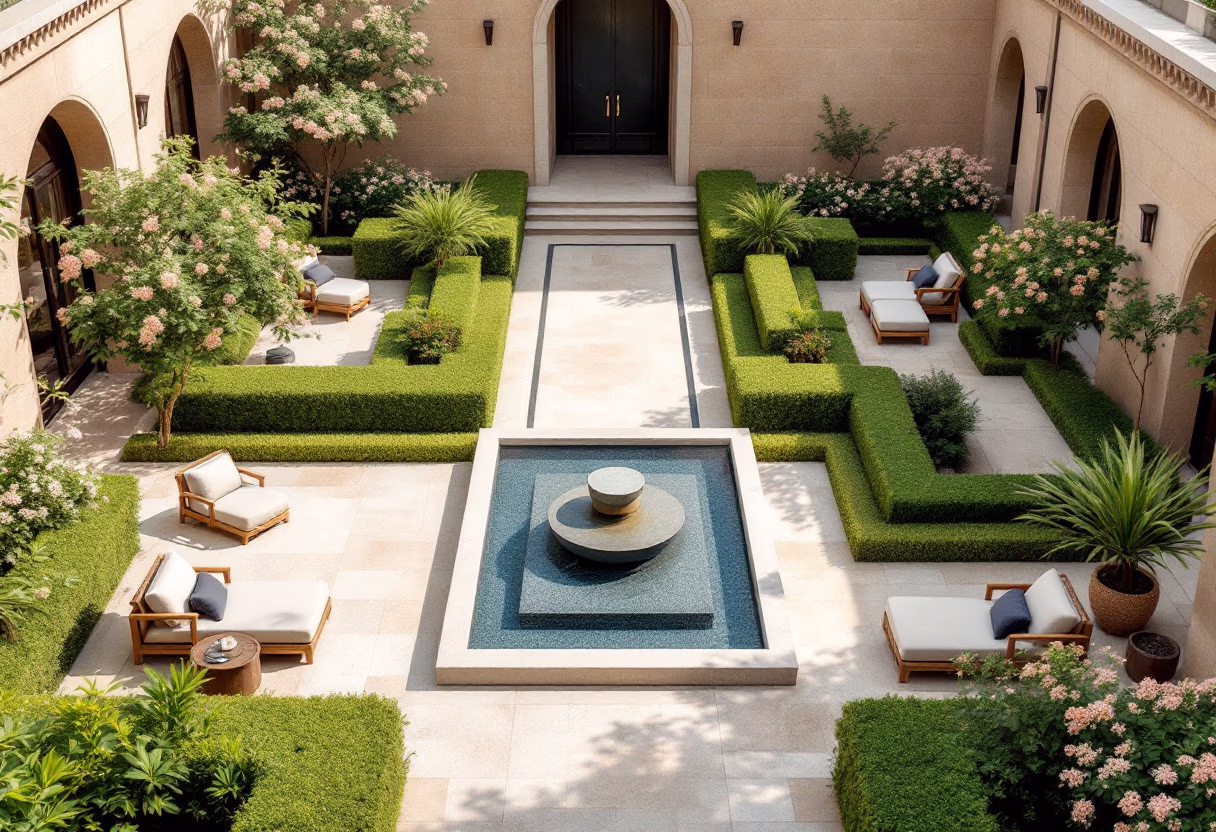[background image] image of temple gardens (for a hindu temple)