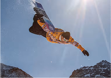 snowboarder doing freestyle