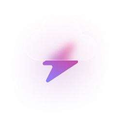 A  gradient cloud with lightning to symbolize the AI and Search Engine Optimization (SEO) services and hosting services STL Web Studio offers.