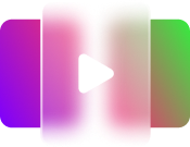 A gradient icon of media players representing the social media management and targeted digital ads that STL Web Studio offers.