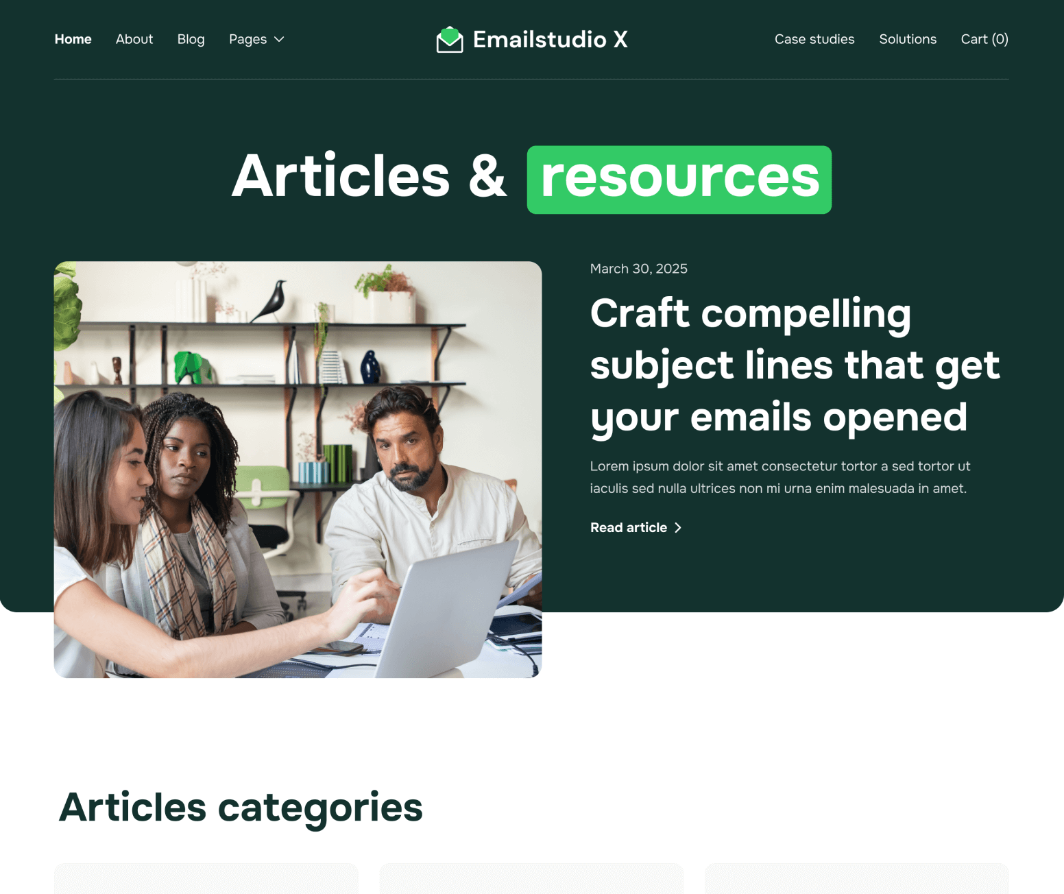 Emailstudio X - Blog V2 Page - Email Marketing Agency Webflow Template