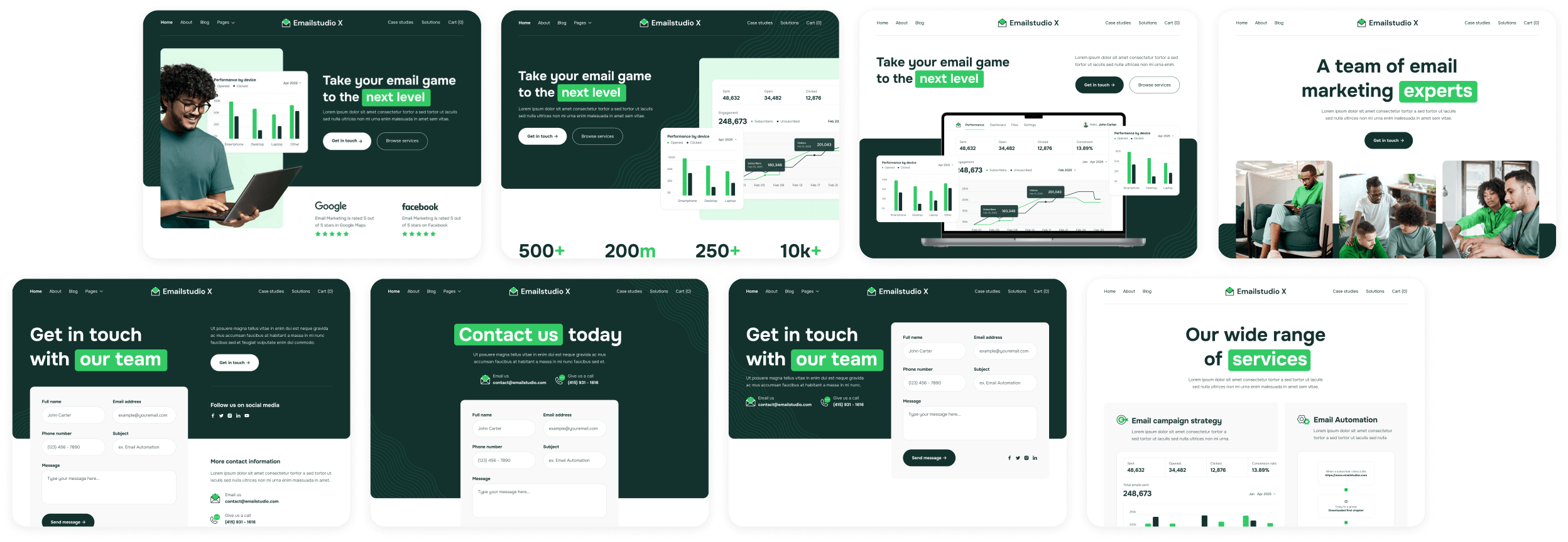 Emailstudio X - Buy Now On Webflow - Email Marketing Agency Webflow Template