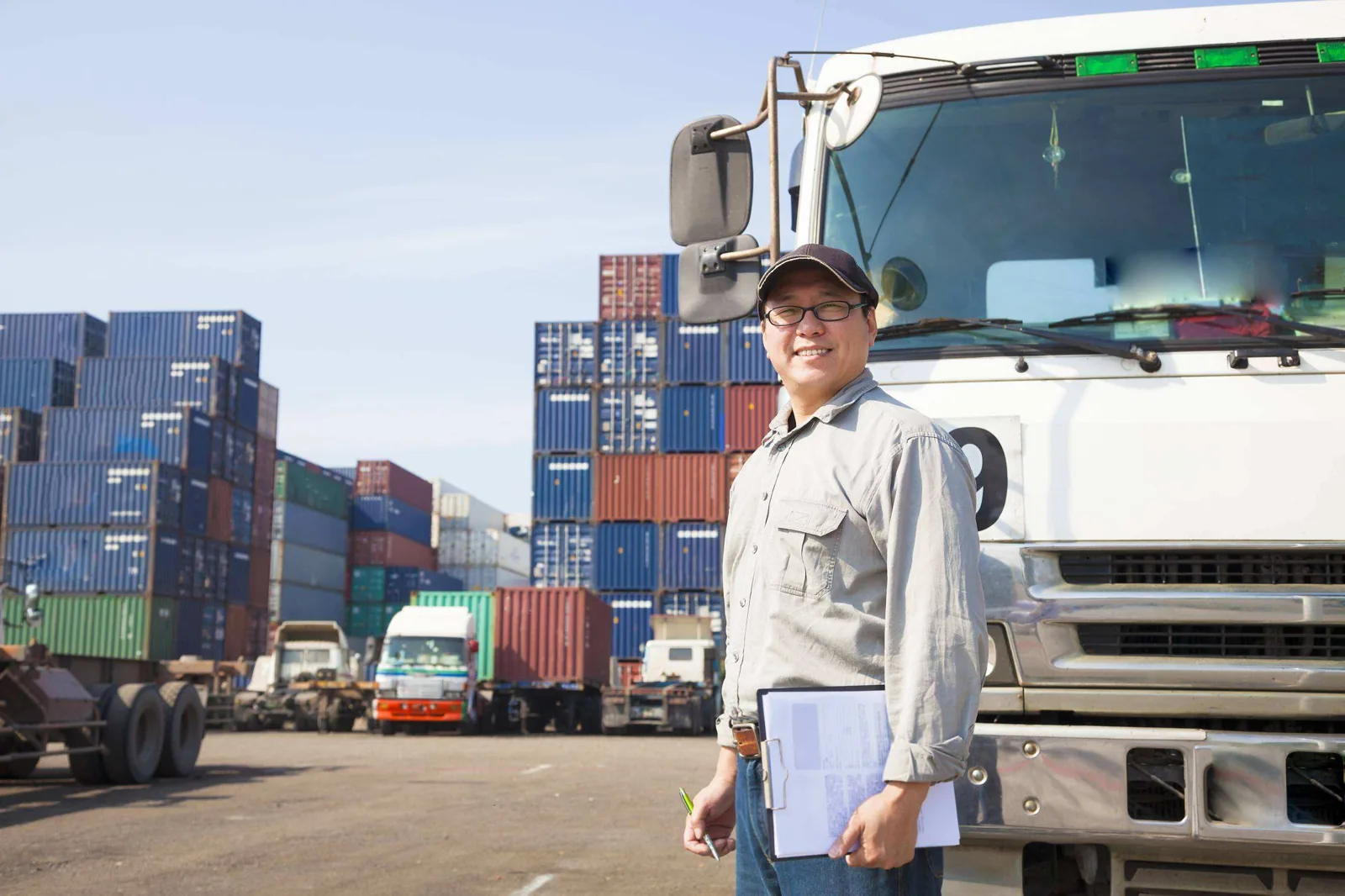 Container trucking.