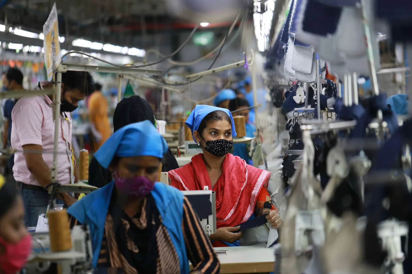 Garment factory workers.