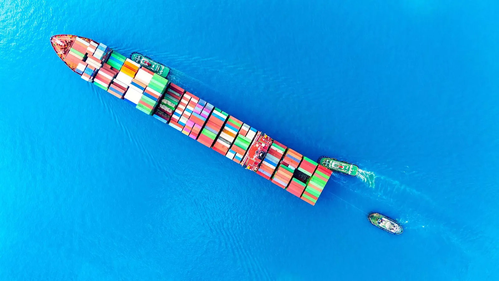Cargo ship overhead.