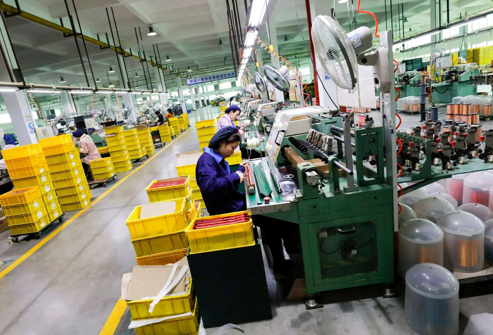Manufacturing production line.
