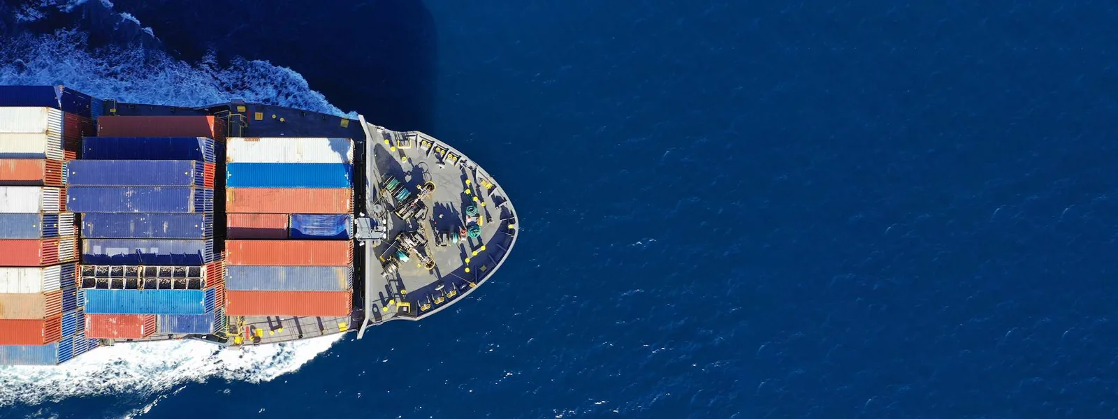 Cargo ship overhead.