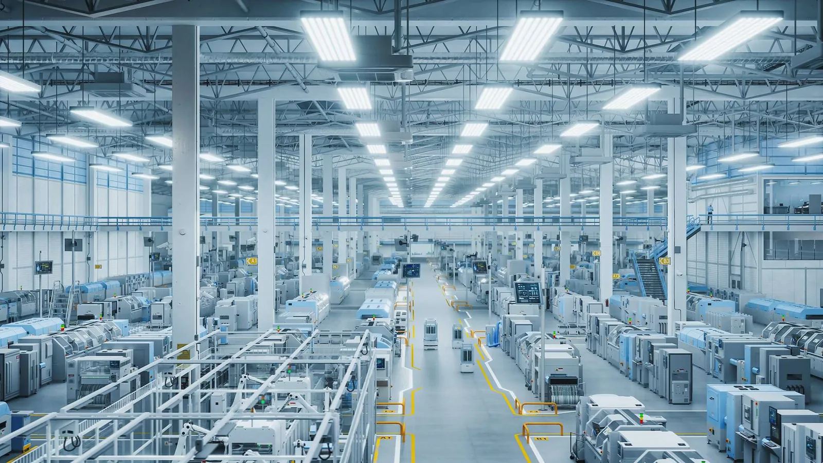 Factory floor overview.