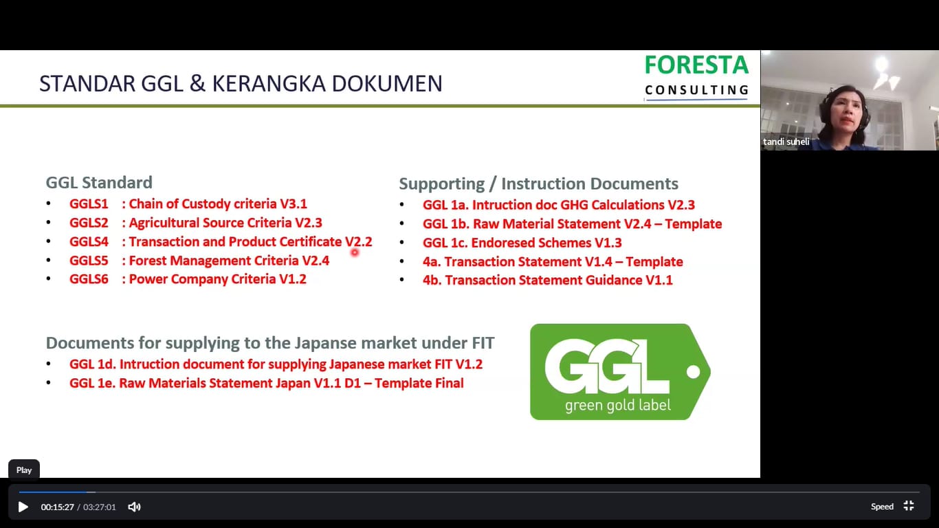 GGL online training PT Jaya Baru Lintas