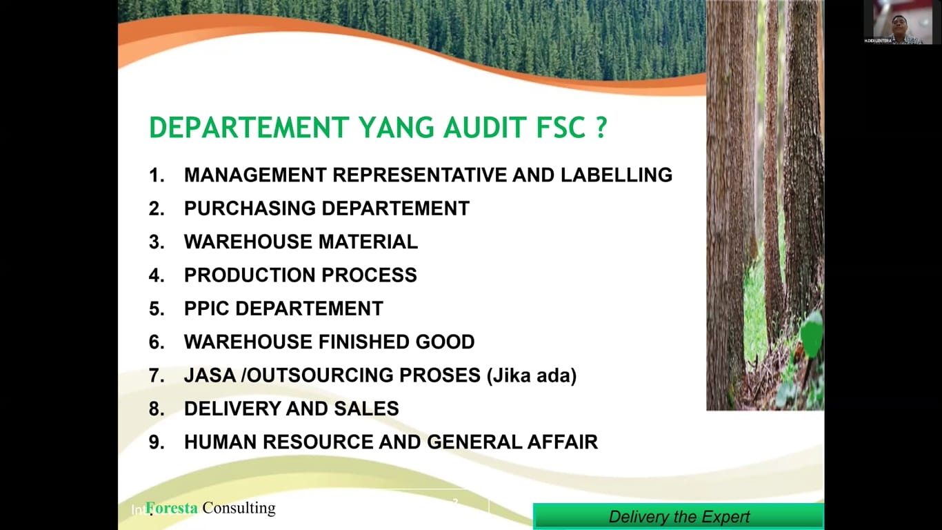 Online training FSC COC PT Lentera Design