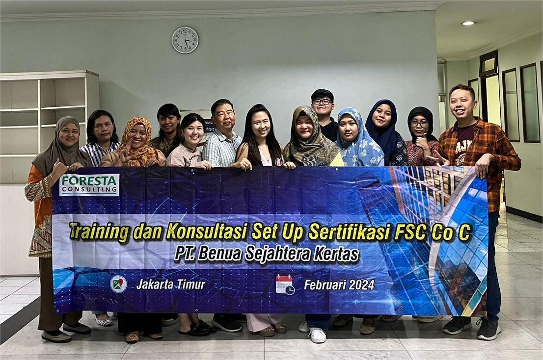 Offline Training, Konsultasi Set Up Sertifikasi FSC COC PT Benua Sejahtera Kertas