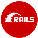 Ruby on Rails framework icon.