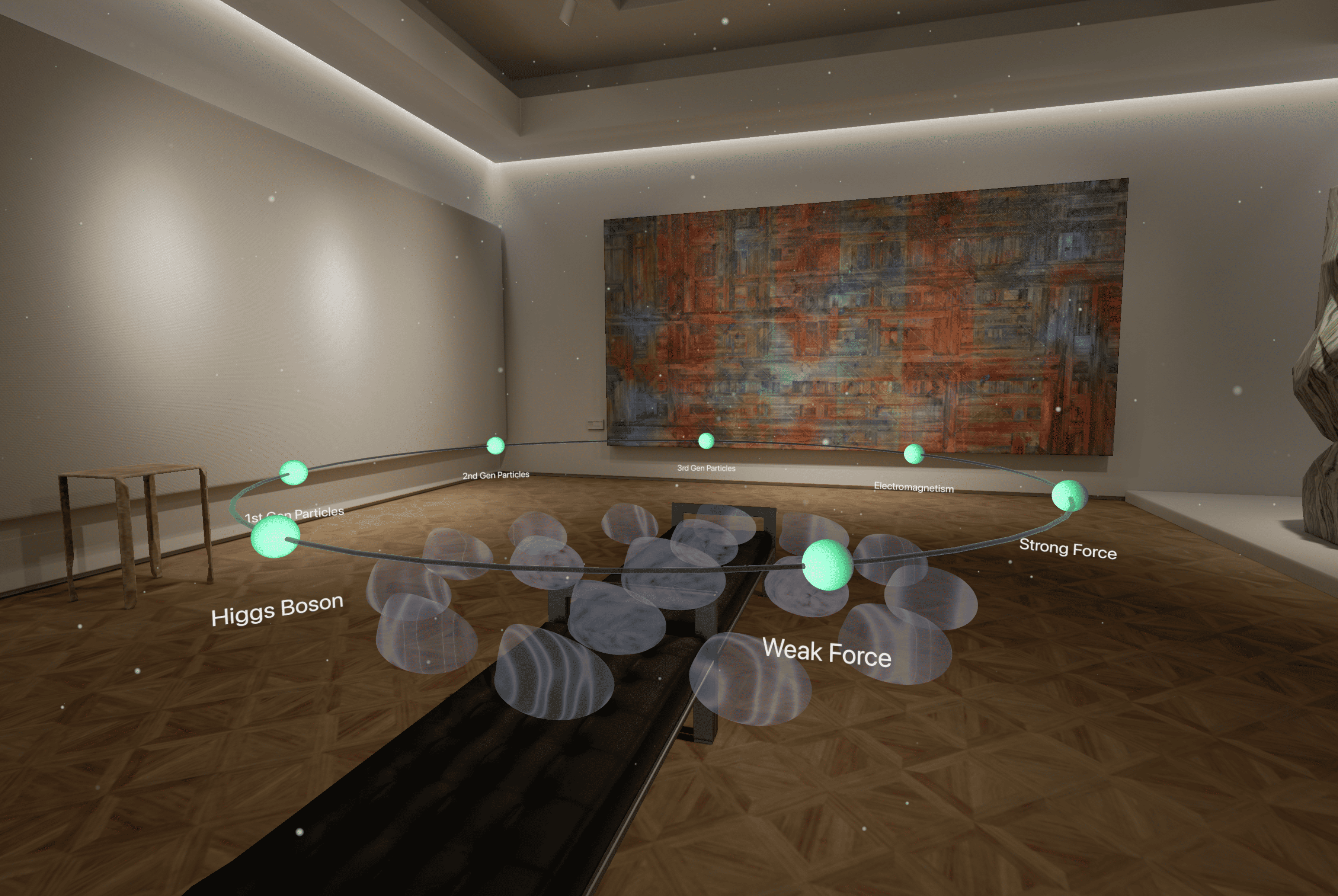 3D visualisation of standard model interaction