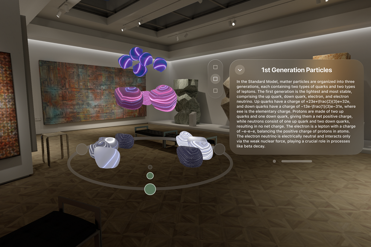 3D visualisation of standard model interaction