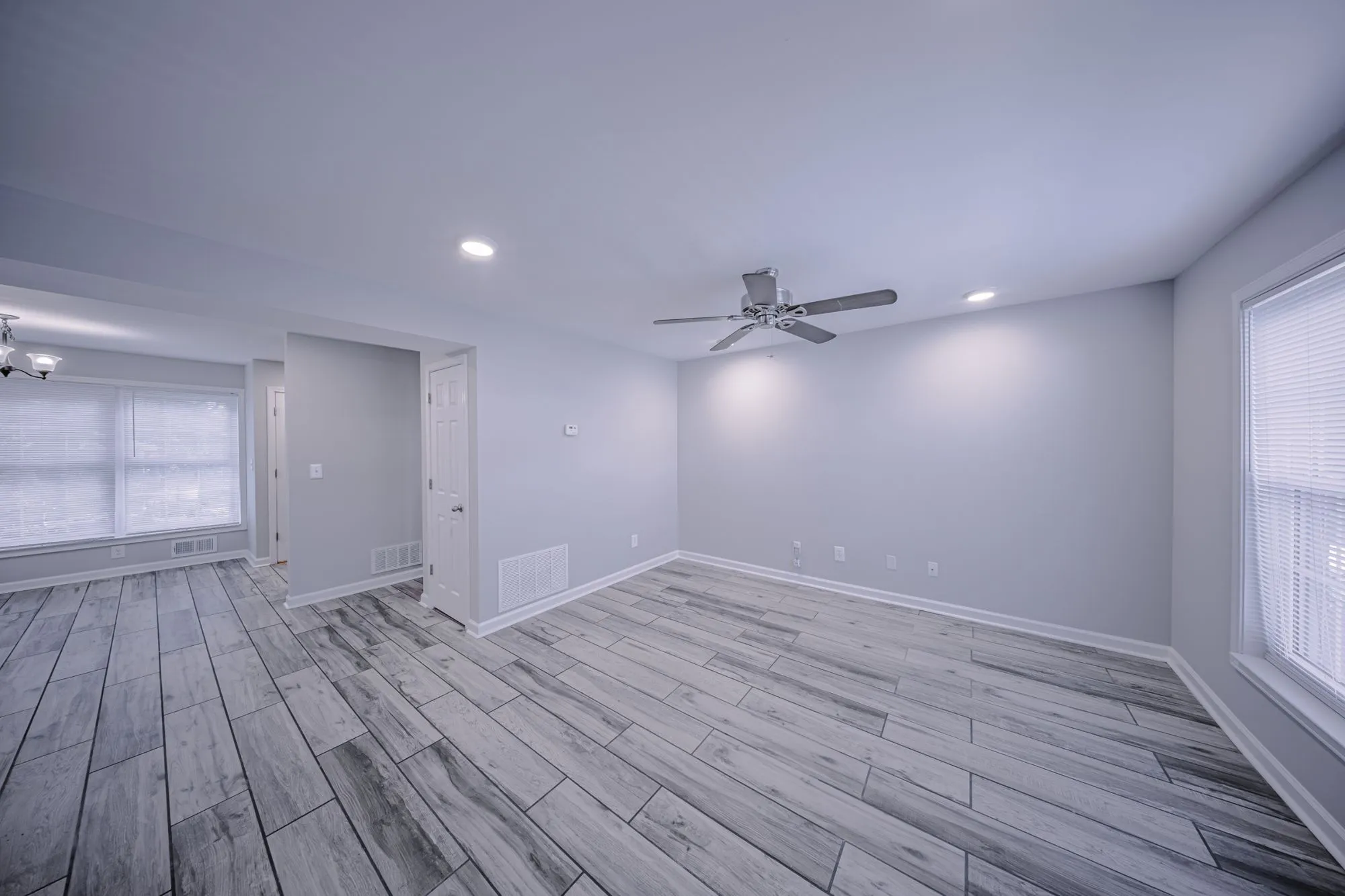 Furnished luxury living room interior at The Ridge Apartments in Marietta, GA.