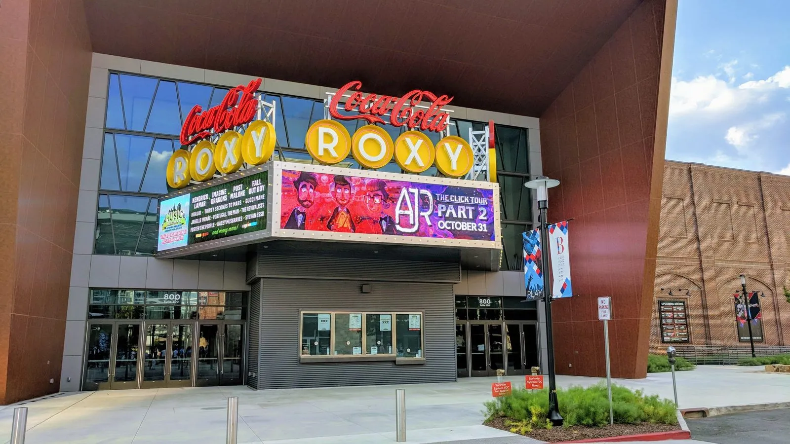 Exterior of local Coca Cola Roxy theater near The Ridge Apartments in Marietta, GA