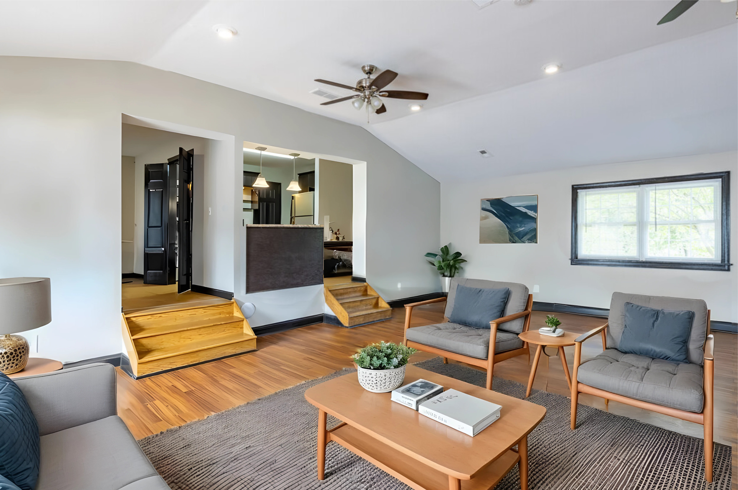 Modern clubhouse lounge interior at The Ridge Apartments in Marietta, GA