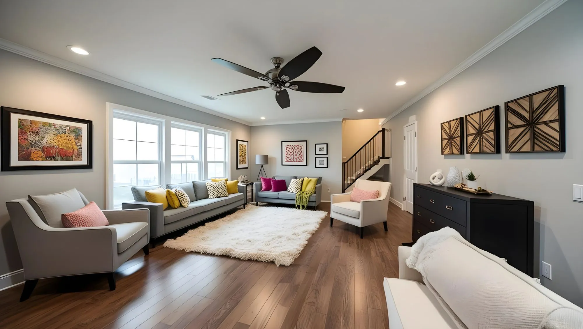 Cozy Furnished living room at The Ridge Apartments in Marietta, GA