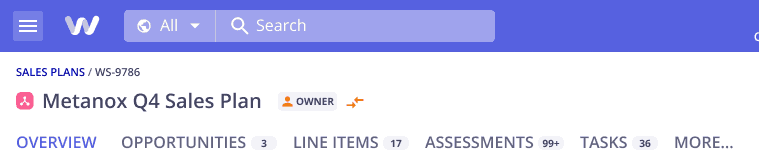 WorkSpan 2.0 Navigation