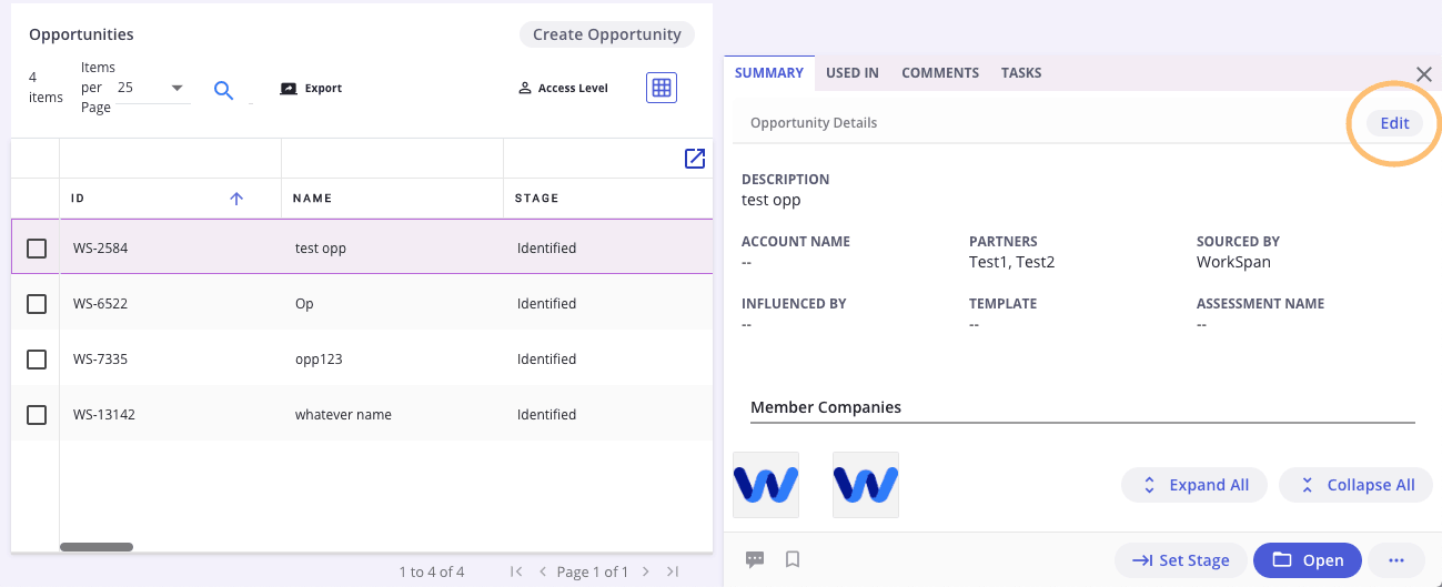 WorkSpan 2.0 Fast Editing