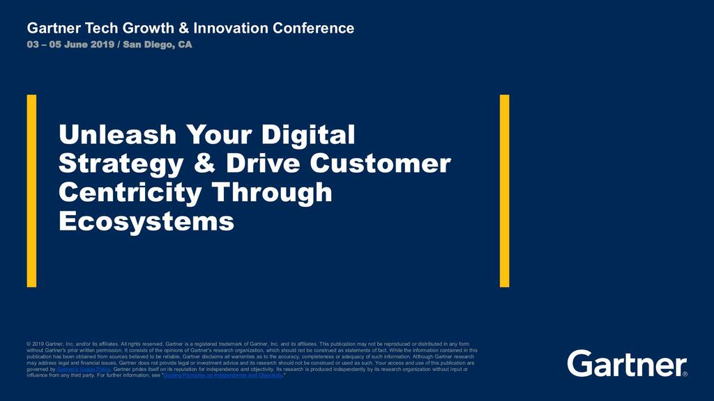 Gartner - Digital Strategy and Customer Centricity Through Ecosystems