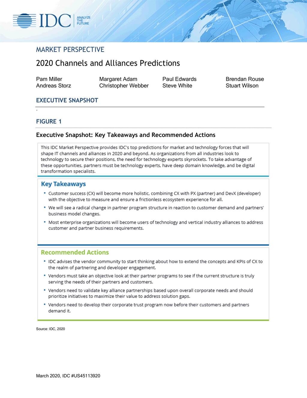 IDC 2020 Alliance and Channels Predictions 2020