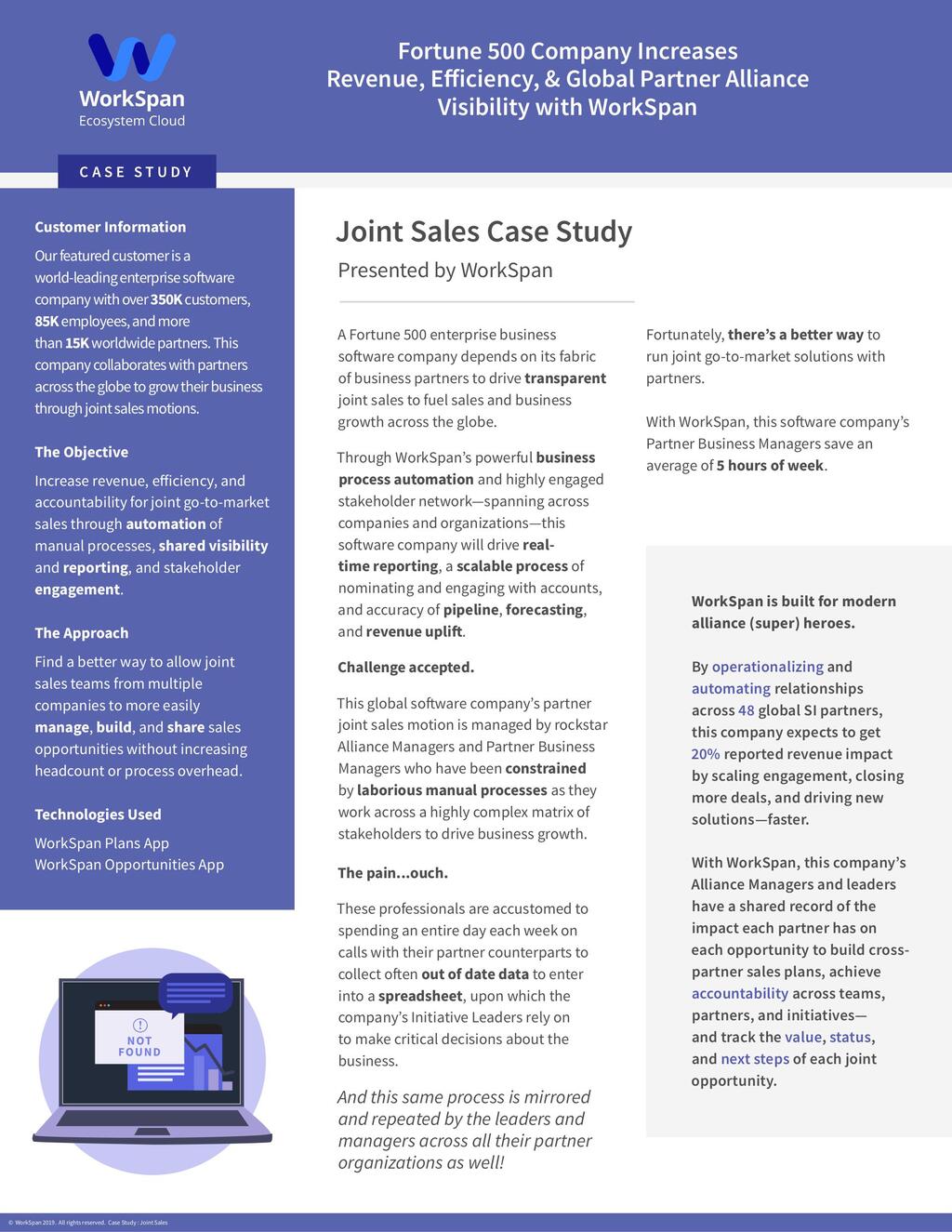 Case Study: Fortune 500 Software Company Increases Revenue and Partner Visibility with WorkSpan