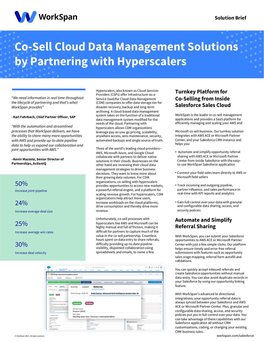 WorkSpan Salesforce Application for CDM Ecosystems