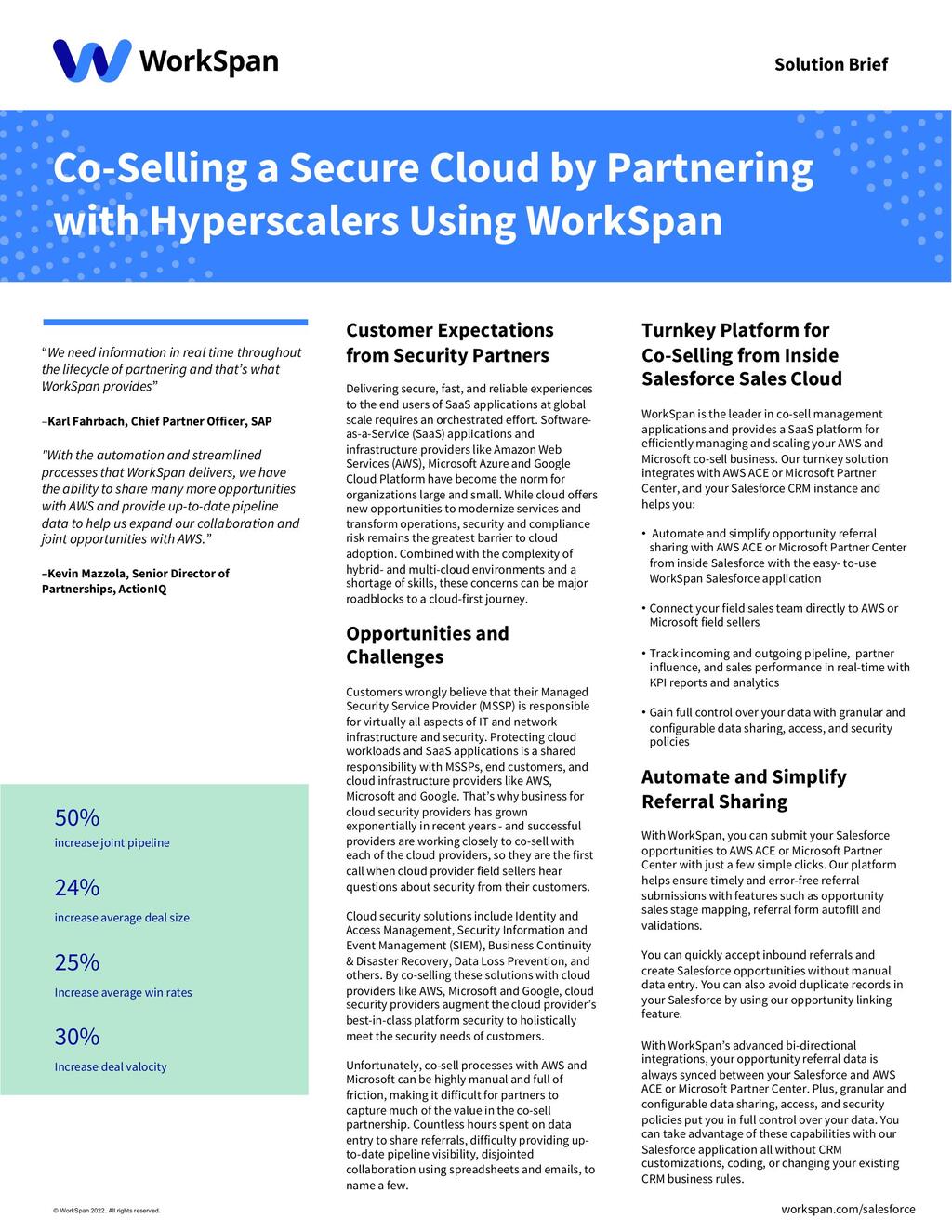 WorkSpan Salesforce Application for Security Ecosystems