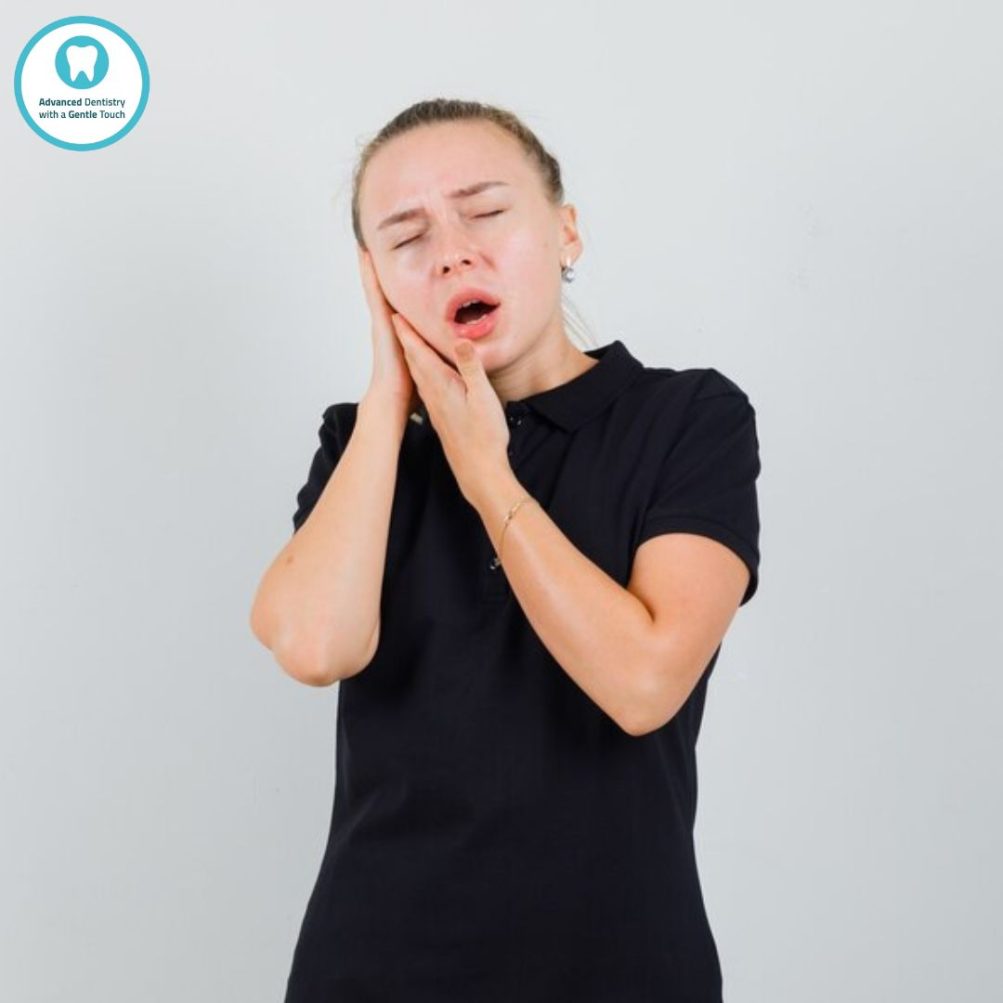 A woman with tmj headache