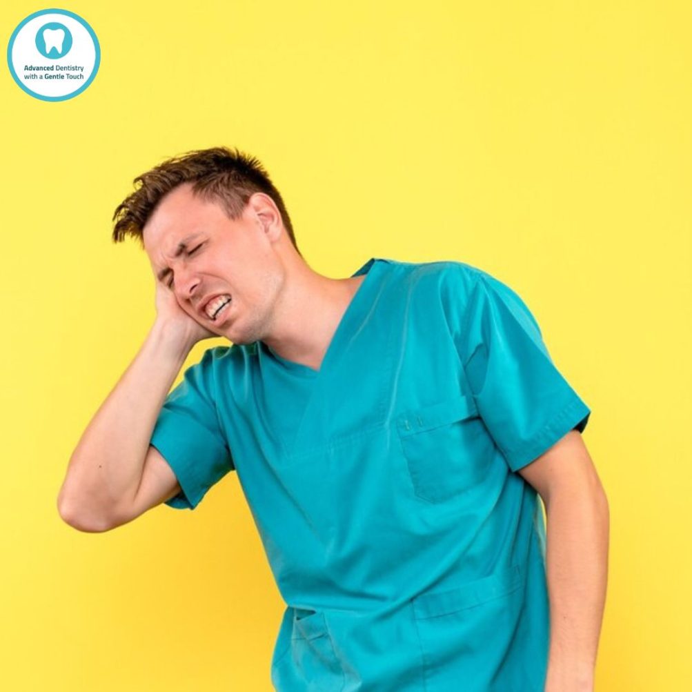 A man with ear itching
