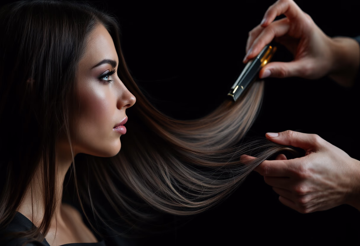 image of hairstyling service in progress