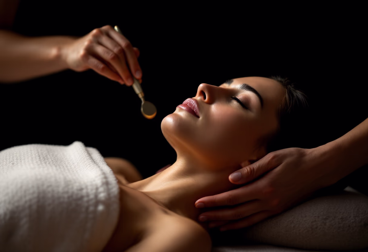 image of relaxing massage scene