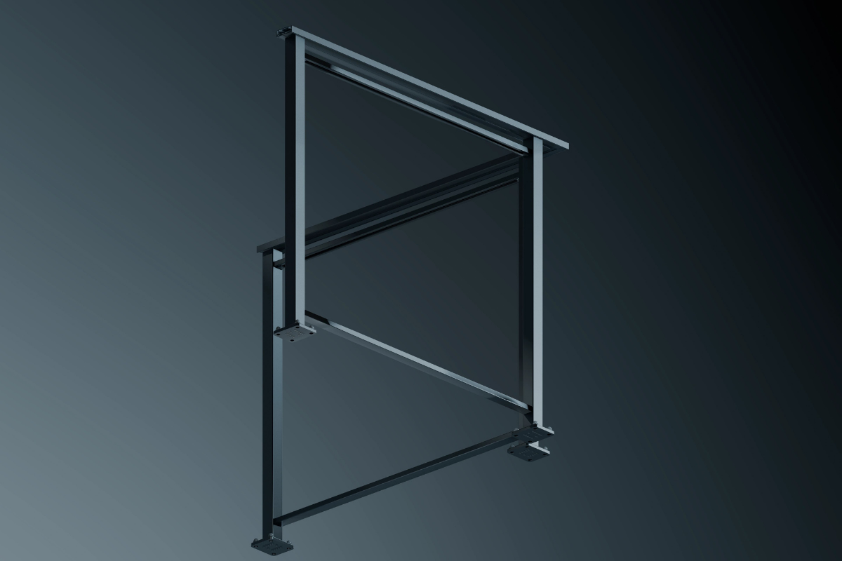 Ambassador top-fixed glass balustrade system with aluminium posts and clear glass panels