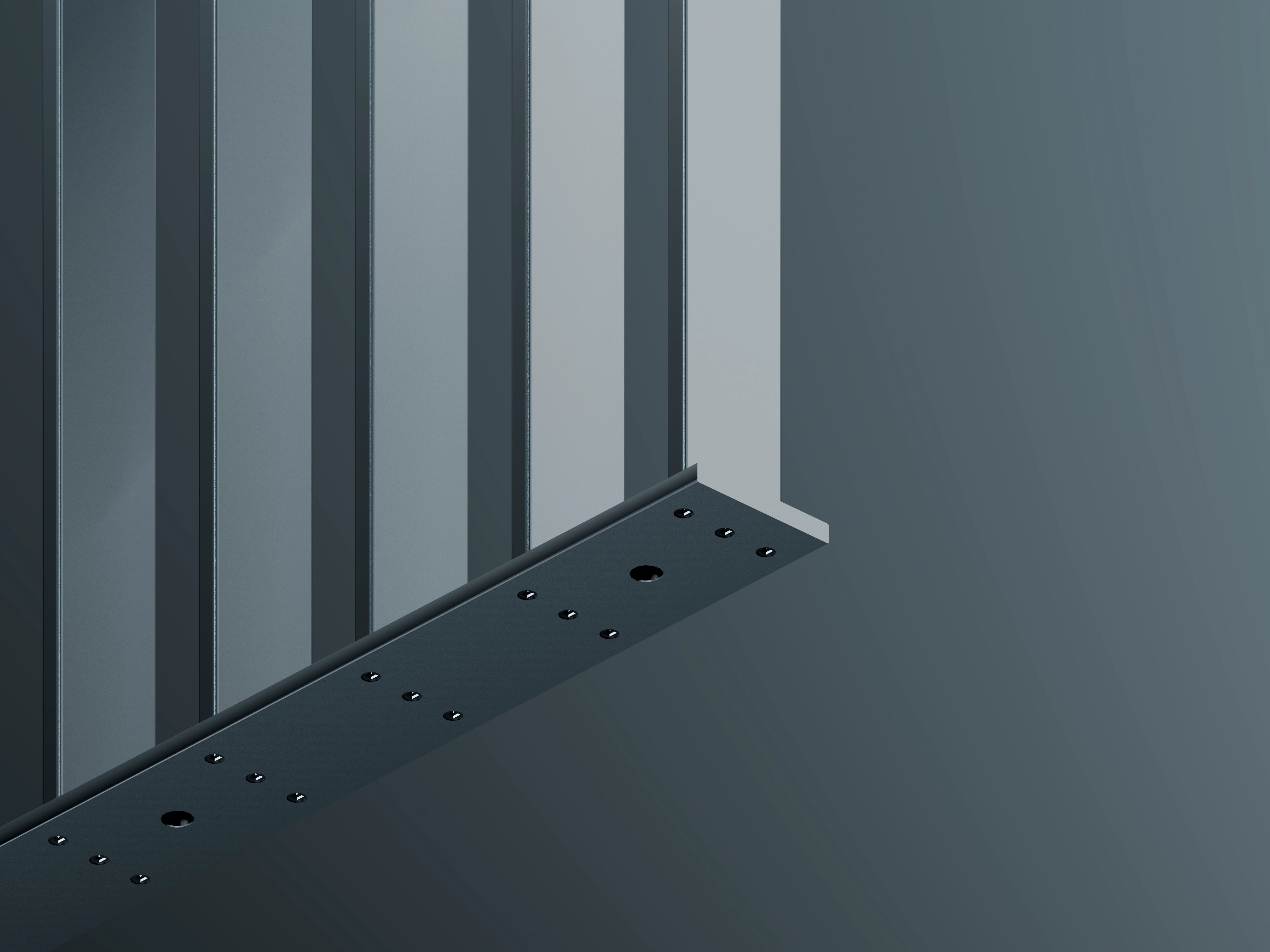 Belcanto Emissary Attaché Balustrade top fix detail with aluminium post and secure base connection
