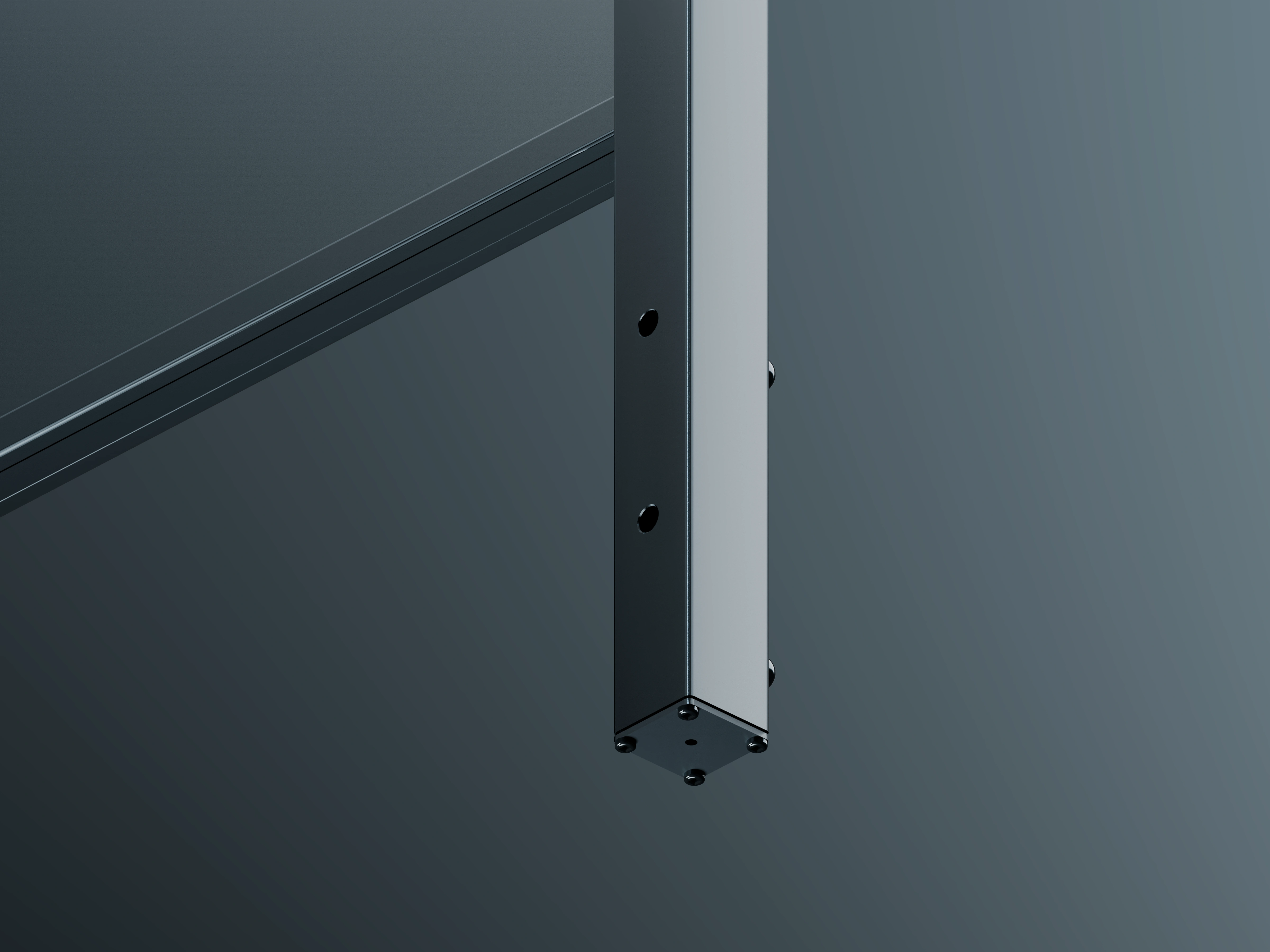 Belcanto Sleeper Sidefix aluminium balustrade fixing detail