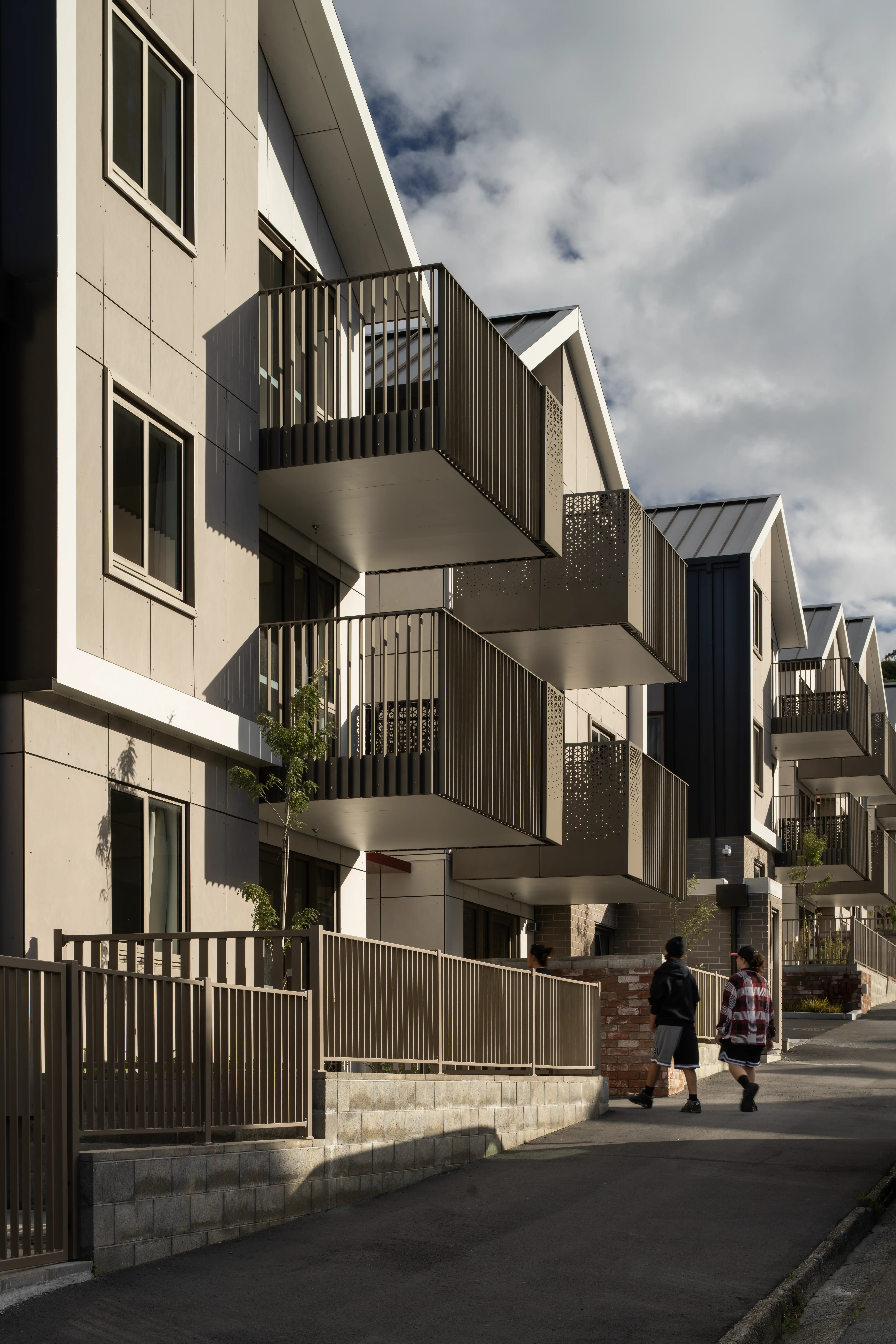 Belcanto Grappler Glide-On balconies featuring modern balcony balustrades