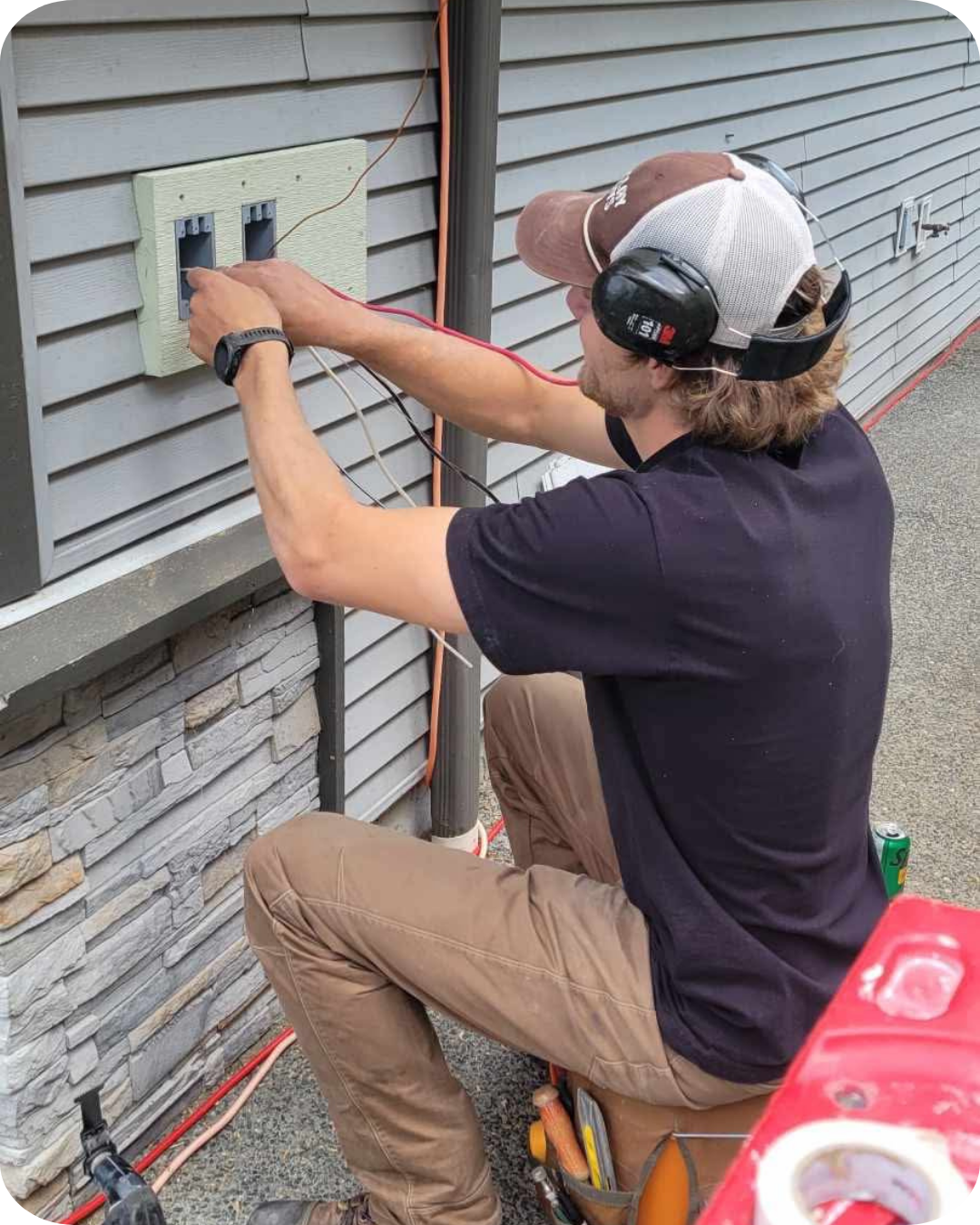 The owner installing an EV Charger