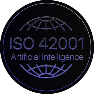 ISO 42001 certification badge