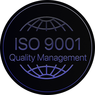 ISO 9001 certification badge