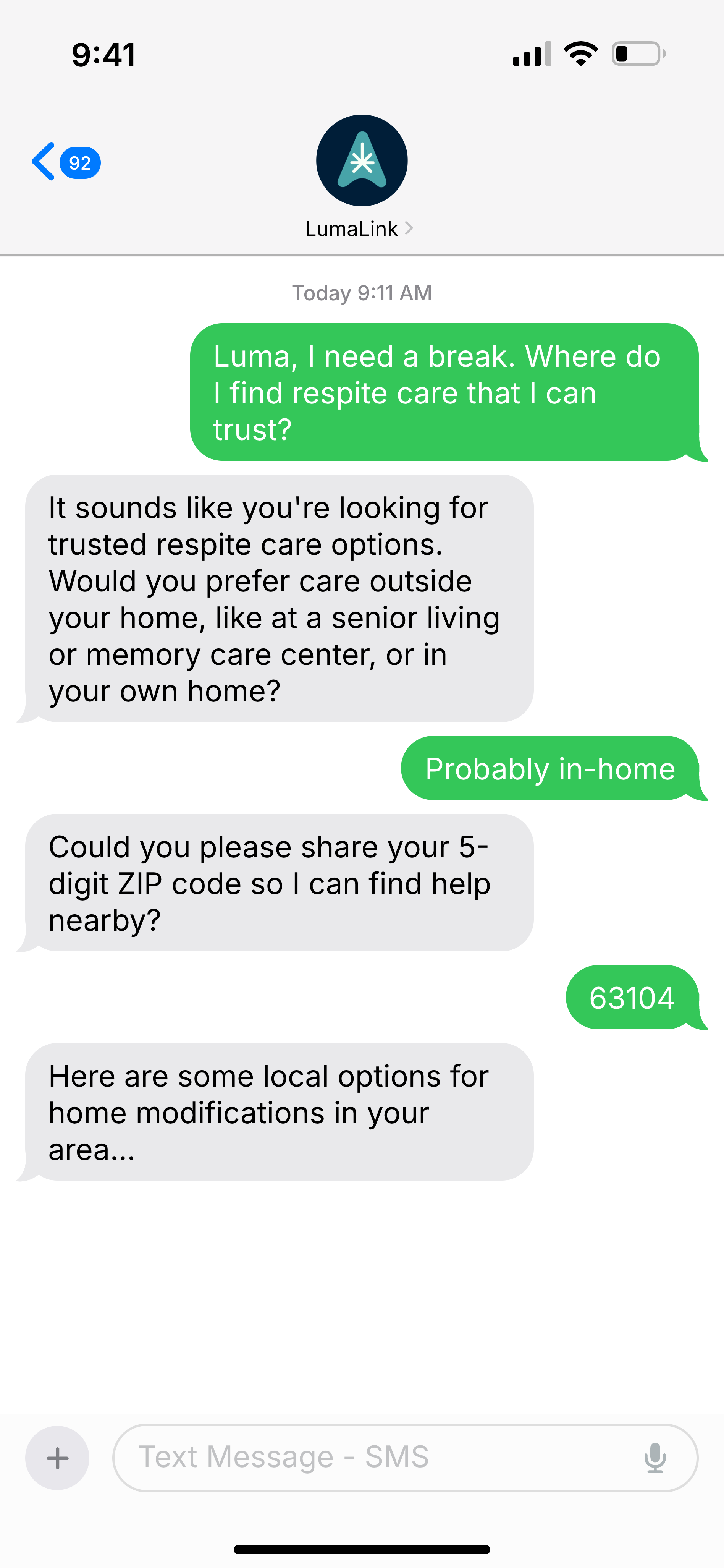 LumaLink, who can care for my mom so I can step away without guilt?