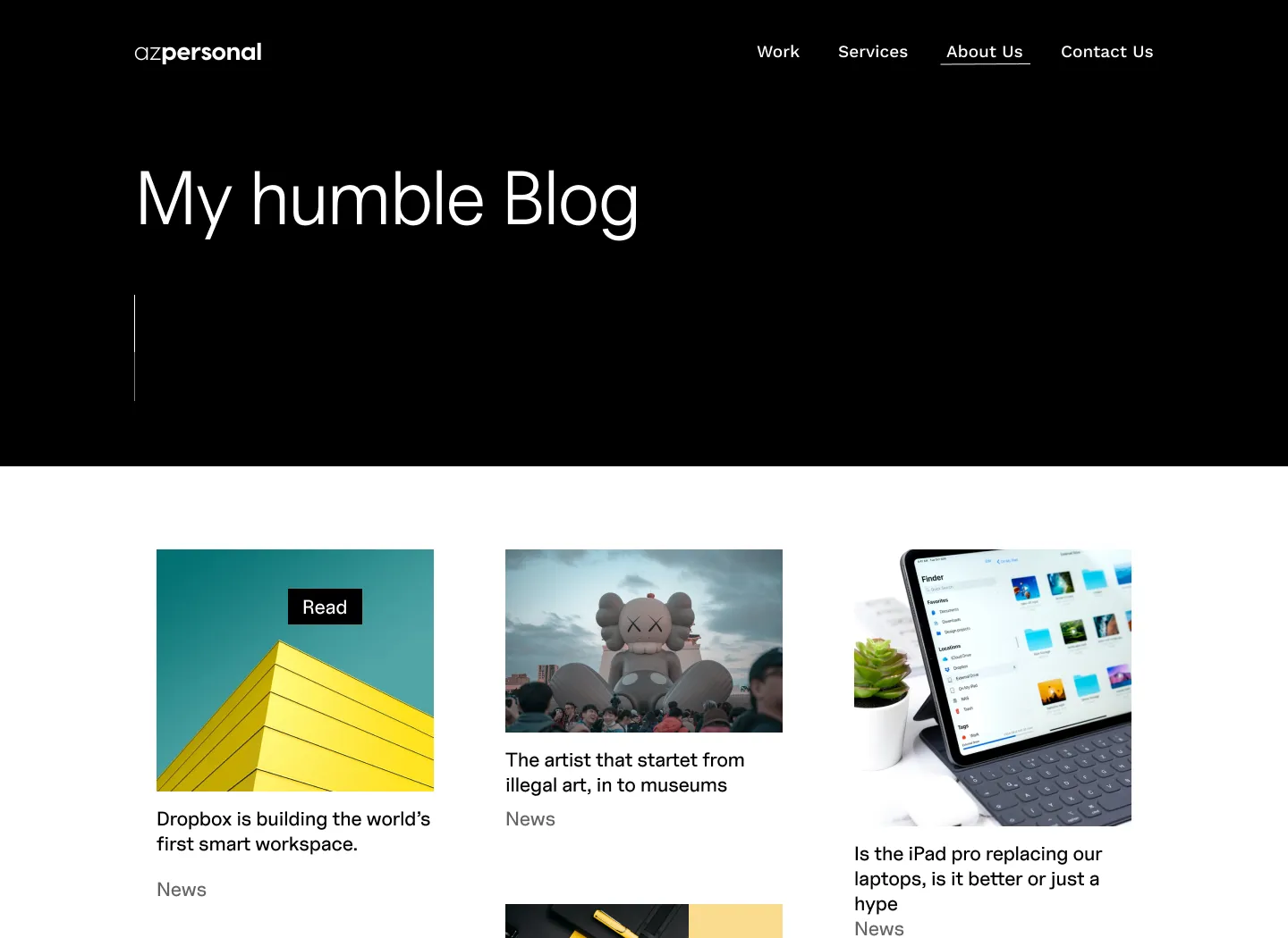 Portfolio Webflow Template - Ararat - Designed by Azwedo.com and Wedoflow.com