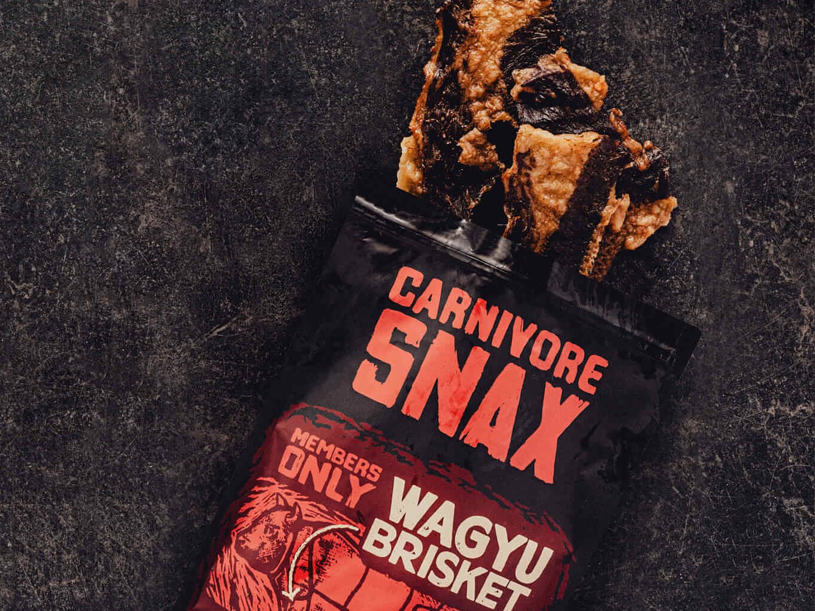 Carnivore Snax brisket beef and salt bag