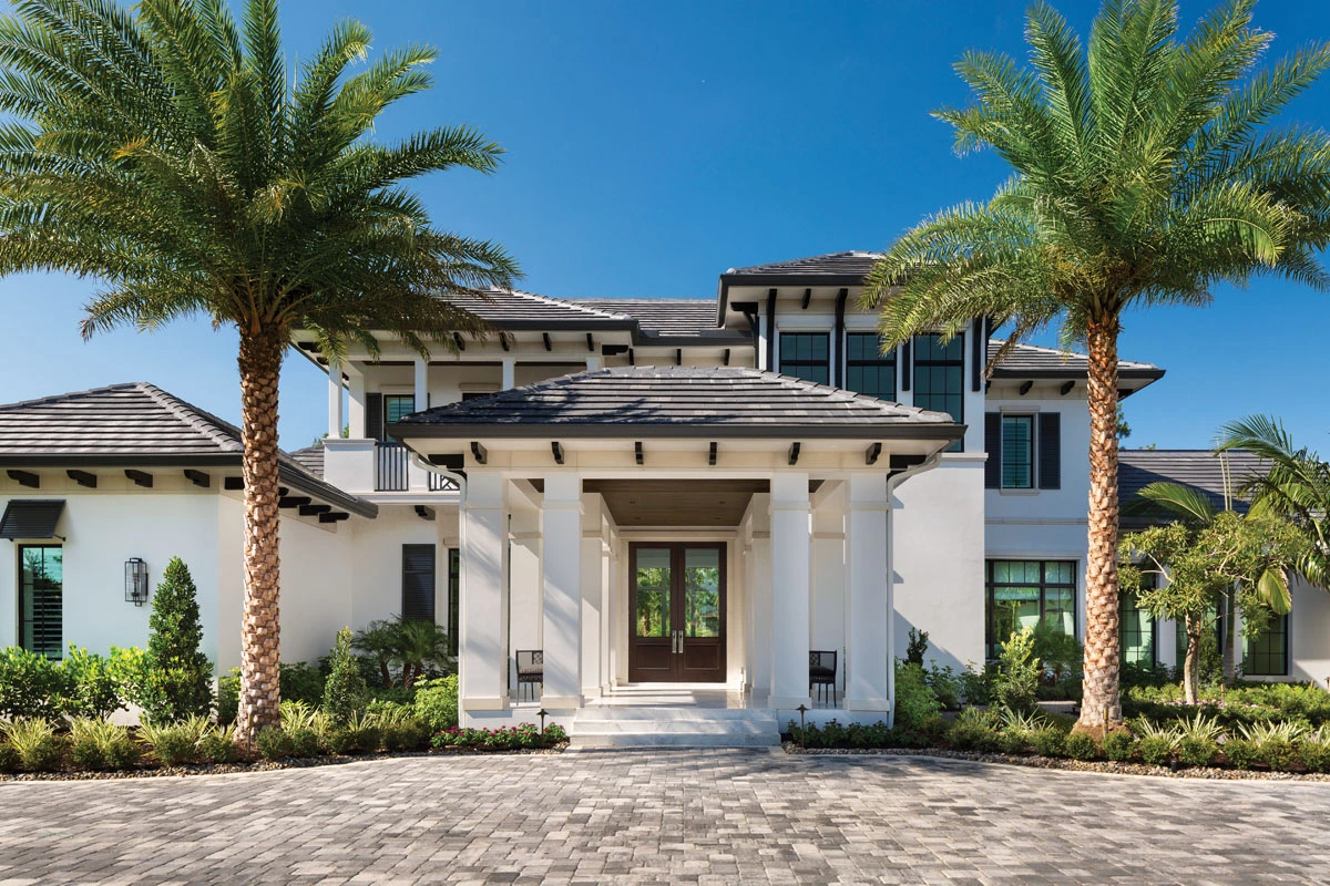 Luxury ICF coastal contemporary home in Palm Beach, Florida featuring modern architecture, hurricane-resilient design, and timeless curb appeal by Rheace Contracting.