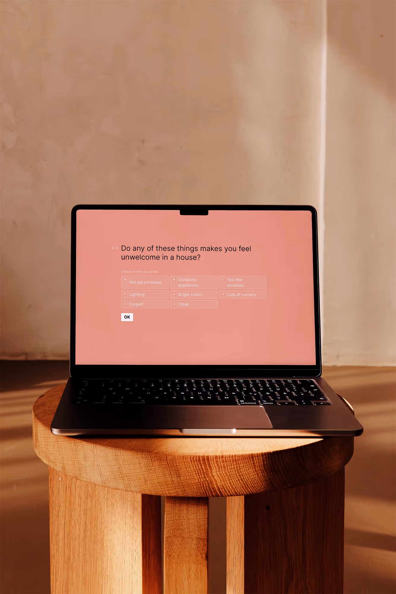 computer on table showing website