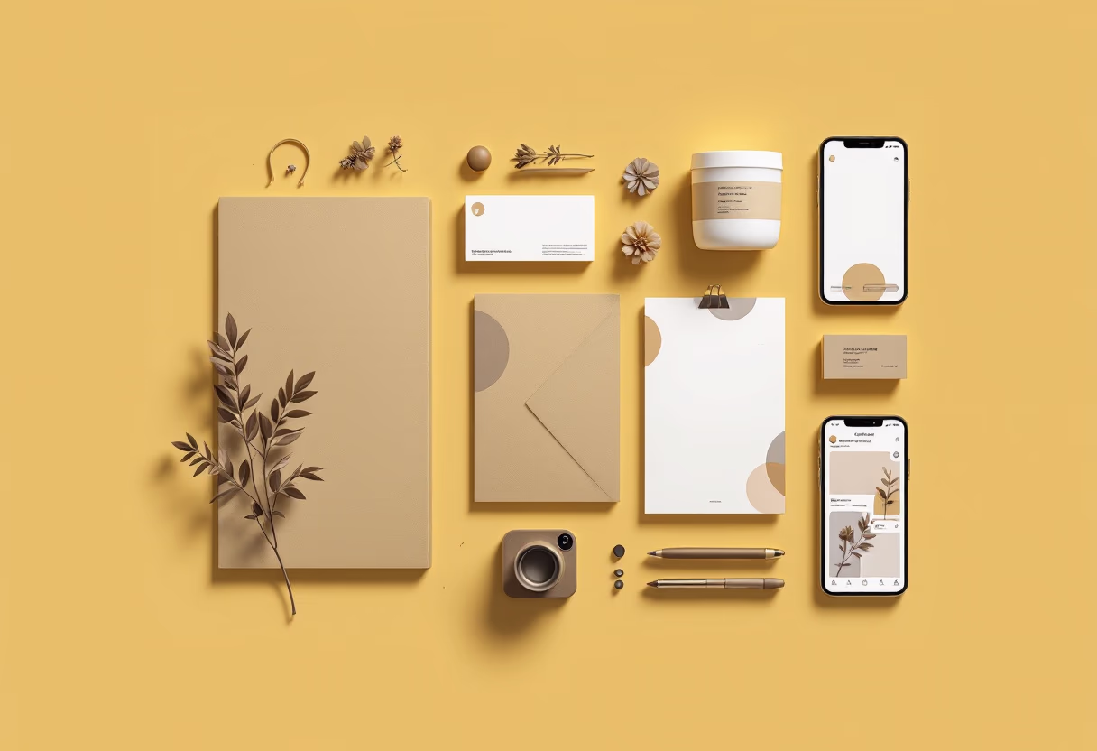 [digital project] image of a complete branding project (for a web design agency)